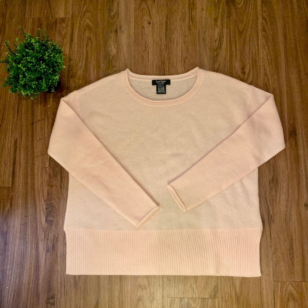 Light Pink Round Neck Cashmere Sweater